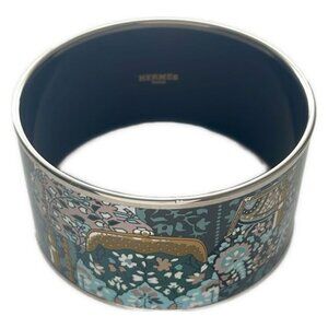 Hermes Bangle Enamel TGM Dark Green Khaki Multi
